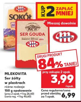 MLEKOVITA Ser żółty w plastrach