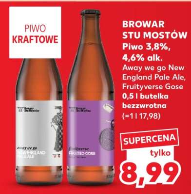 BROWAR STU MOSTÓW Piwo 3,8%, 4,6% alk.