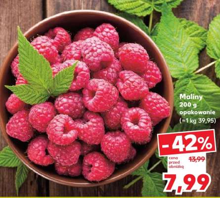 Maliny 200 g opakowanie