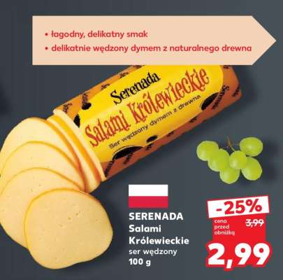 SERENADA Salami Królewskie Ser wędzony 100 g