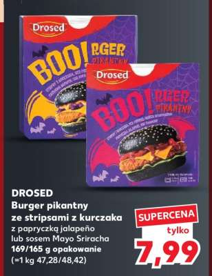 DROSED Burger pikantny ze stripsami z kurczaka