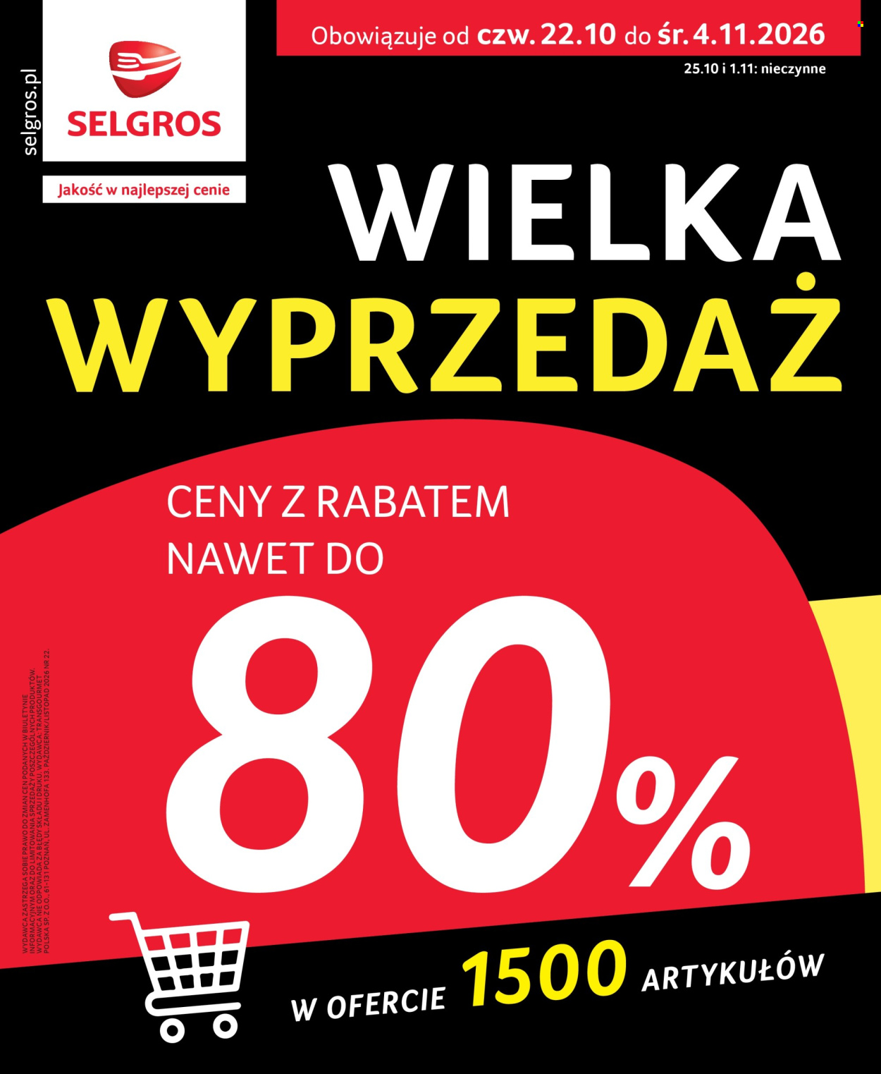 Gazetka Selgros - 22.10.2026 - 4.11.2026. Strona 1