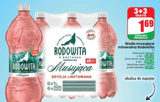 Woda musująca mineralna Rodowita