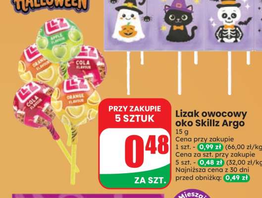 Lizak owocowy oko Skillz Argo