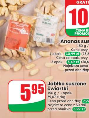 Jabłko suszone ćwiartki