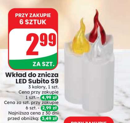 Wkład do znicza LED Subito S9