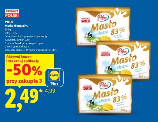 PILOS Masło ekstra 83%