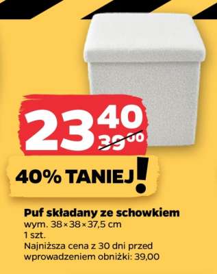 Puf składany ze schowkiem