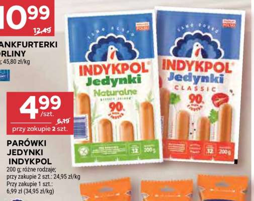 Parówki JEDYNKI INDYKPOL