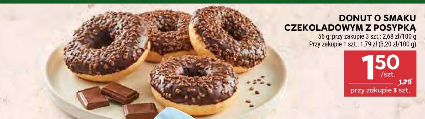 DONUT O SMAKU CZEKOLADOWYM Z POSYPKĄ