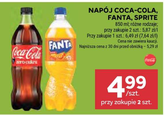 Napój Coca-Cola, Fanta, Sprite