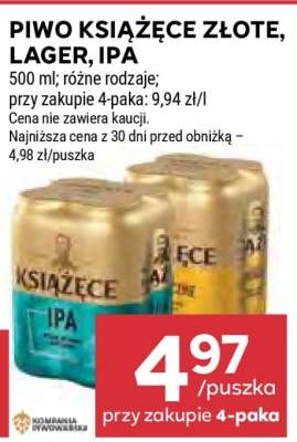 Piwo Książęce Złote, Lager, IPA