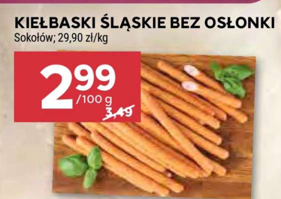 Kiełbaski śląskie bez osłonki