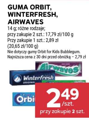 Guma Orbit, Winterfresh, Airwaves