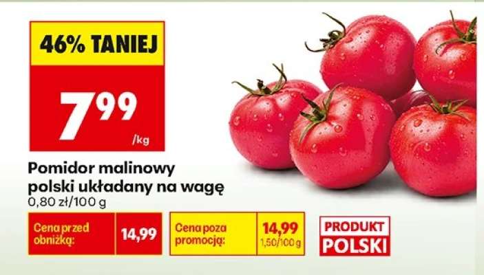 Pomidor malinowy polski układany na wagę