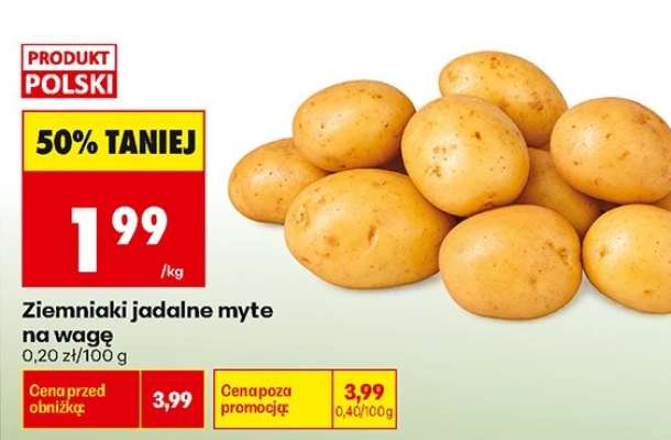 Ziemniaki jadalne myte na wage