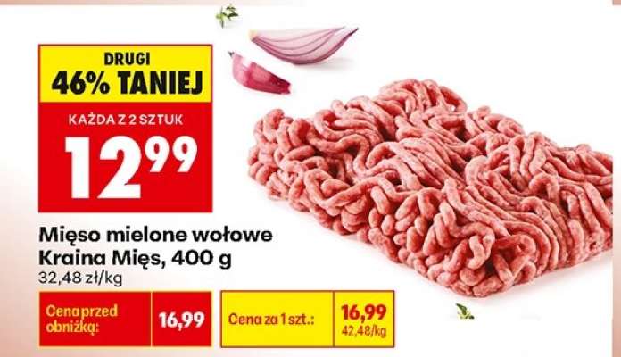 Mięso mielone wołowe Kraina Mięs , 400 g