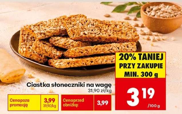 Ciastka słoneczniki na wagę