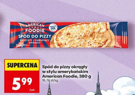 Spód do pizzy okragly w stylu amerykańskim American Foodie , 380 g