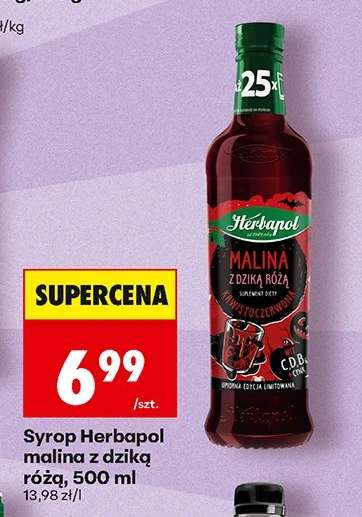 Syrop Herbapol malina z dziką różą, 500 ml