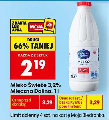 Mleko Świeże 3,2% Mleczna Dolina, 1l