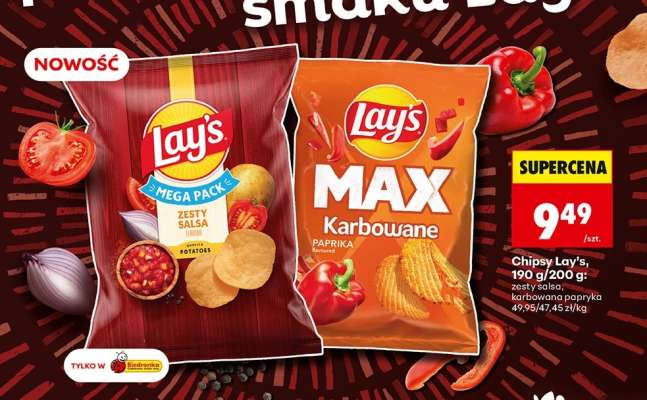 Chipsy Lay’s, 190 g/200 g