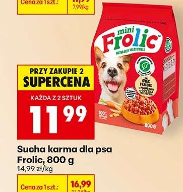 Sucha karma dla psa Frolic, 800 g
