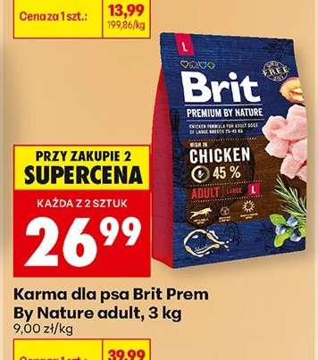 Karma dla psa Brit Prem By Nature adult, 3 kg