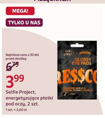 Selfie Project, energetyzujące płatki pod oczy, 2 szt.