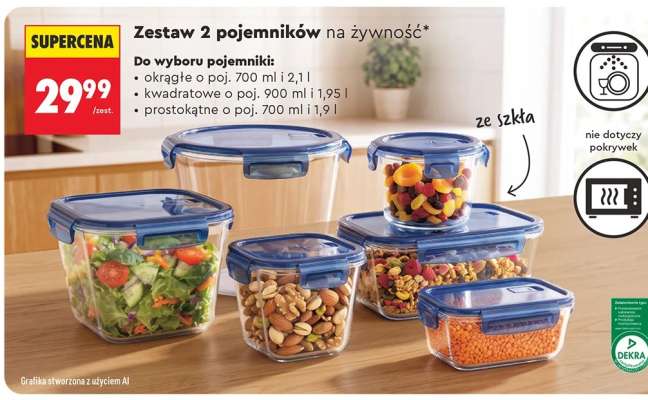 Zestaw 2 pojemników