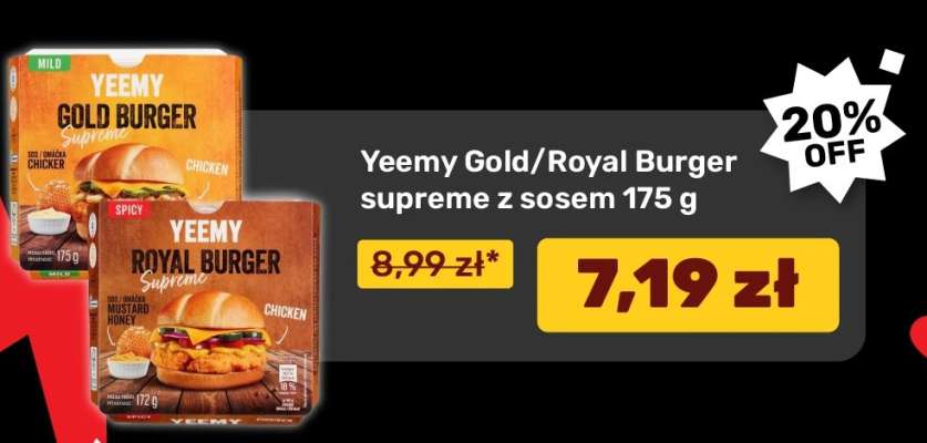 Yeemy Gold/Royal Burger supreme z sosem 175 g