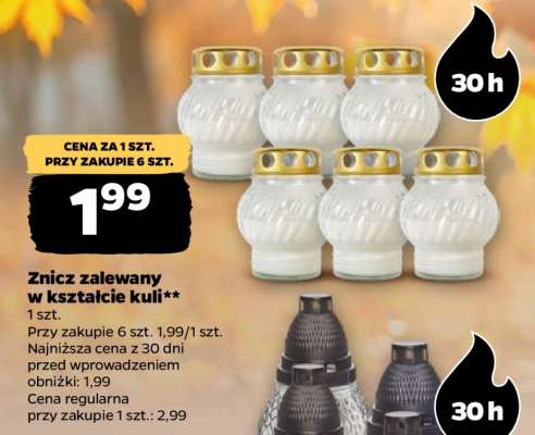 Znicz zalewany w kształcie kuli