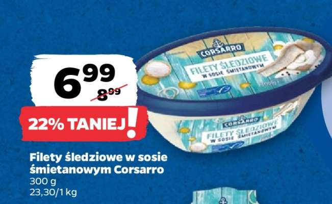 Filety śledziowe w sosie śmietanowym Corsarro