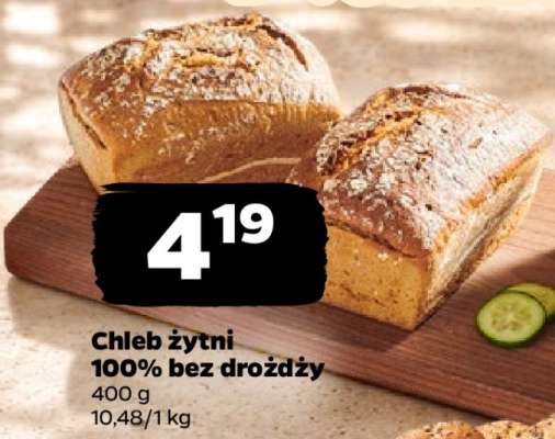Chleb żytni 100% bez drożdży