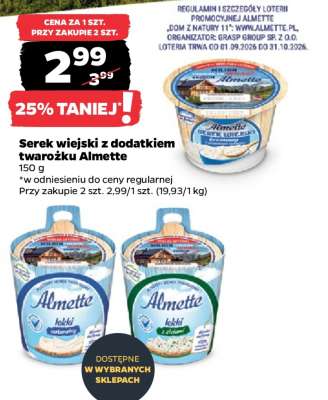 Serek wiejski z dodatkiem twarożku Almette