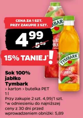 Sok 100% jabłko Tymbark