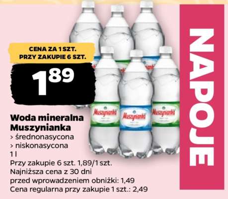 Woda mineralna MUSZYNIANKA