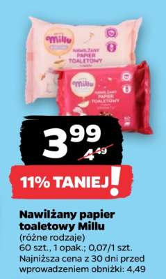 Nawilżany papier toaletowy Milu
