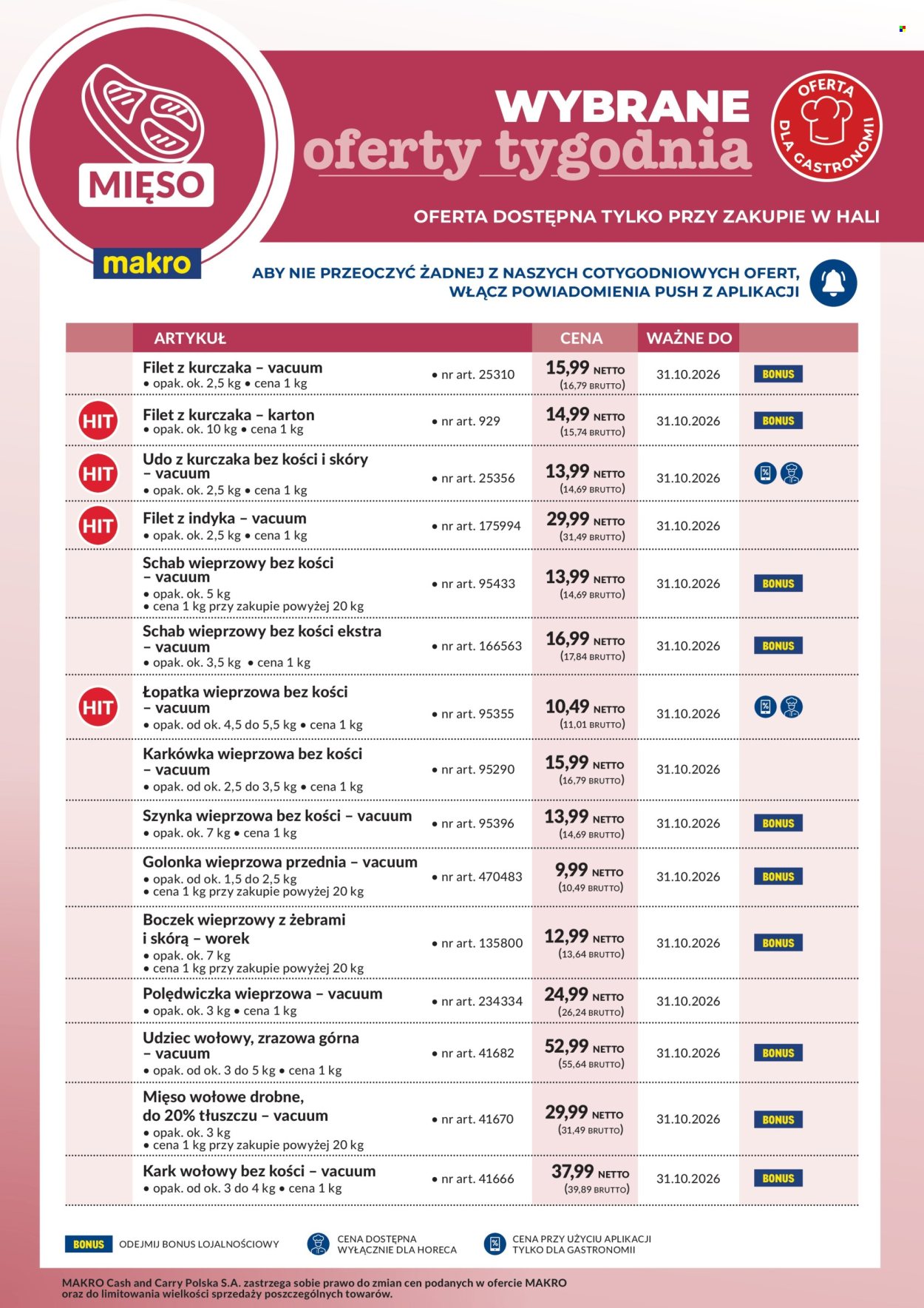 Gazetka Makro - 24.10.2026 - 30.10.2026. Strona 1