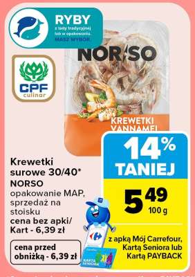NORSO Krewetki surowe 30/40