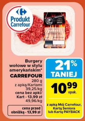 Burgery wołowe w stylu amerykańskim CARREFOUR