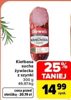 Kiełbasa sucha żywiecka z szynki