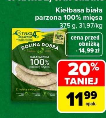 Kiełbasa biała parzona 100% mięsa