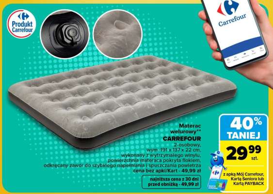 Materac welurowy