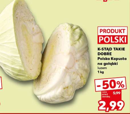 K-STAŃ TAKIE DOBRE Polska Kapusta na gołąbki luzem 1 kg