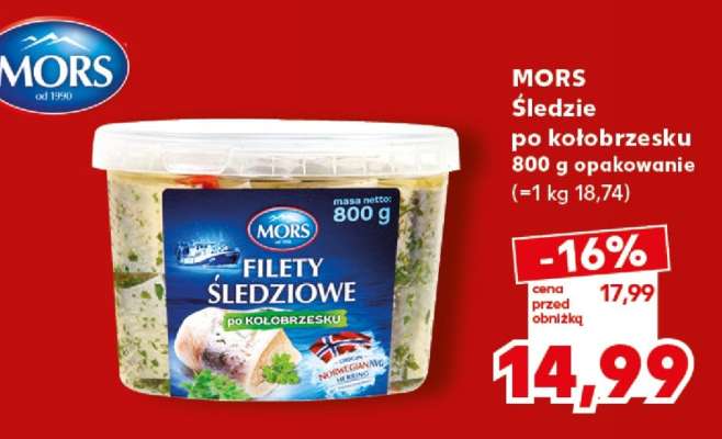 MORS Śledzie po kołobrzesku 800 g opakowanie