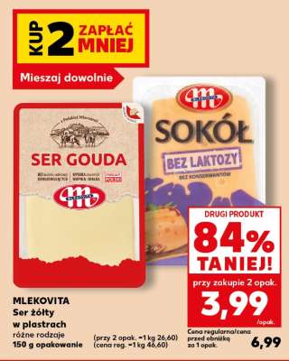 MLEKOVITA Ser żółty w plastrach