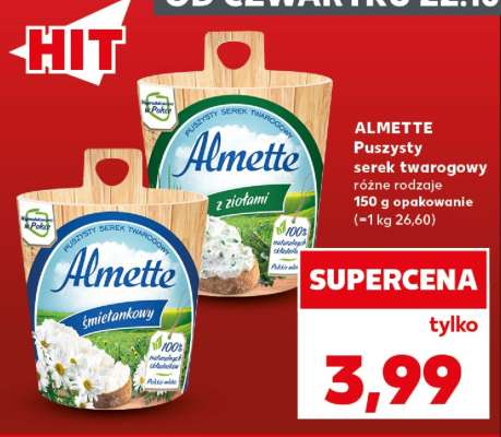 ALMETTE Puszysty serek twarogowy