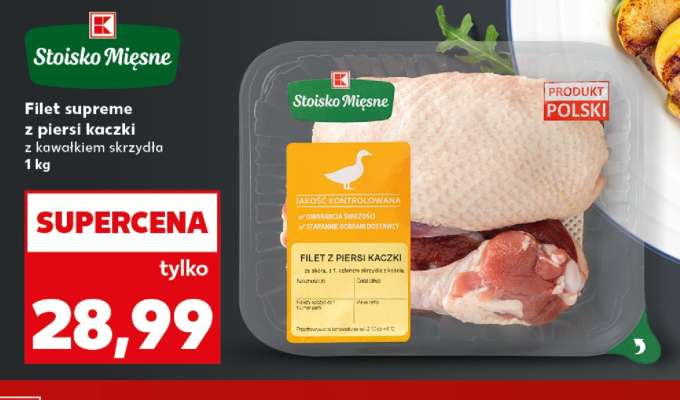 Filet suprême z piersi kaczki z kawałkiem skrzydła 1 kg