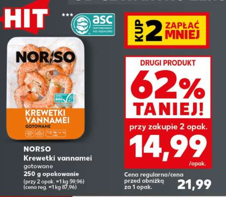 NORSO Krewetki vannamei gotowane
